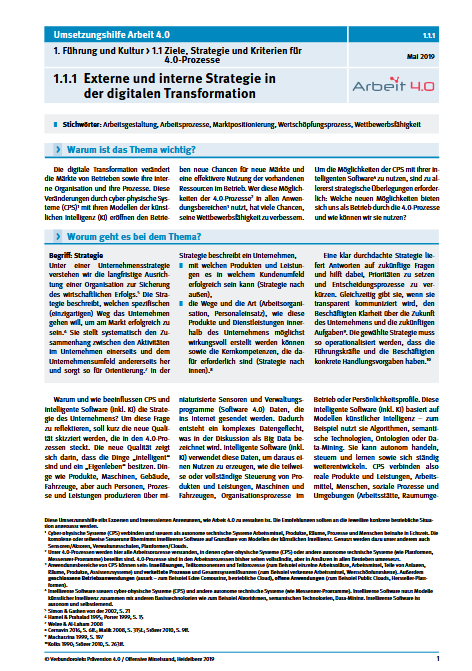Factsheets Arbeit 4.0