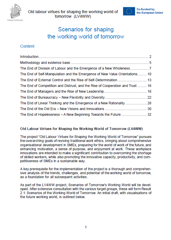 Szenarien der zukünftigen Arbeitswelt