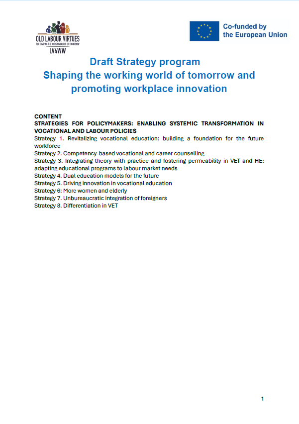 Strategien für politische Entscheidungsträger: Ermöglichung eines systemischen Wandels in der Berufsbildungs- und Arbeitsmarktpolitik